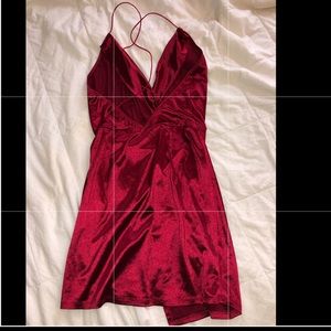 Satin silk cross dress